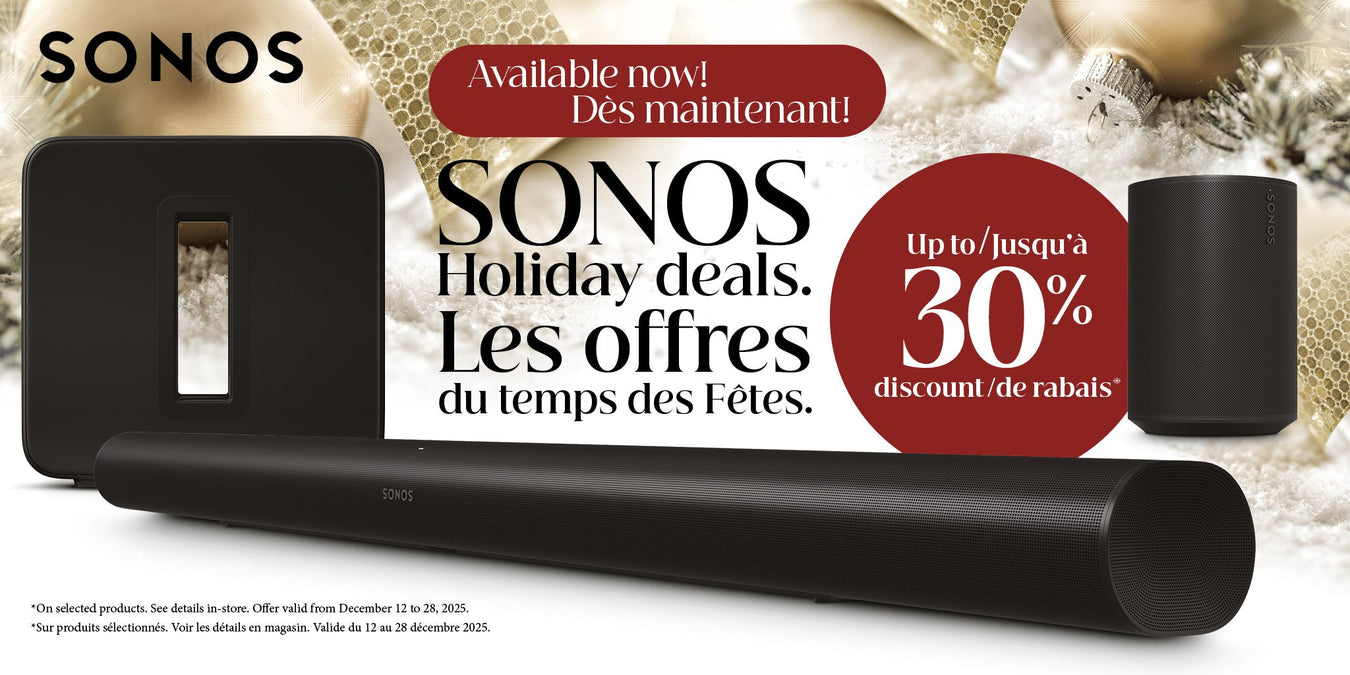 Articles éligibles aux offres de Sonos pour les fêtes de fin d'année SONXPLUS Rockland