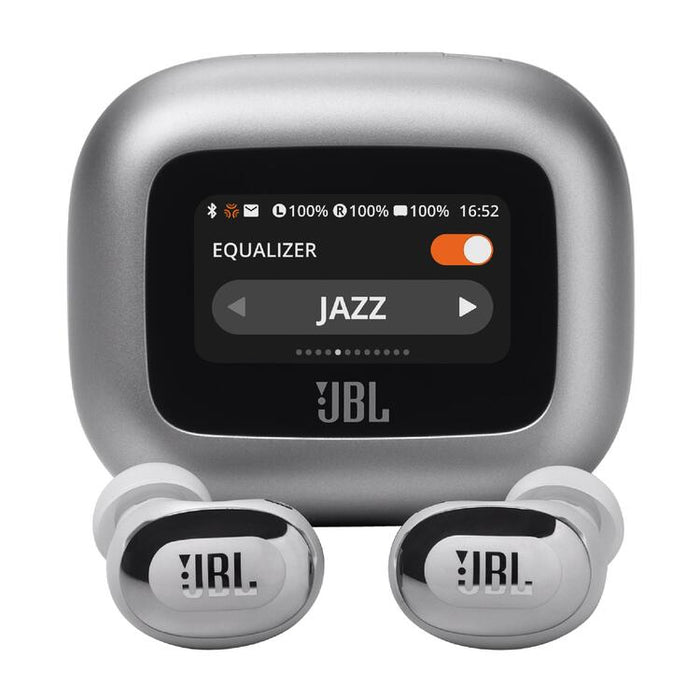 JBL Live Buds 3 | Écouteurs intra-auriculaires - Écran tactile LED 1,45" - Bluetooth - Argent-SONXPLUS Rockland