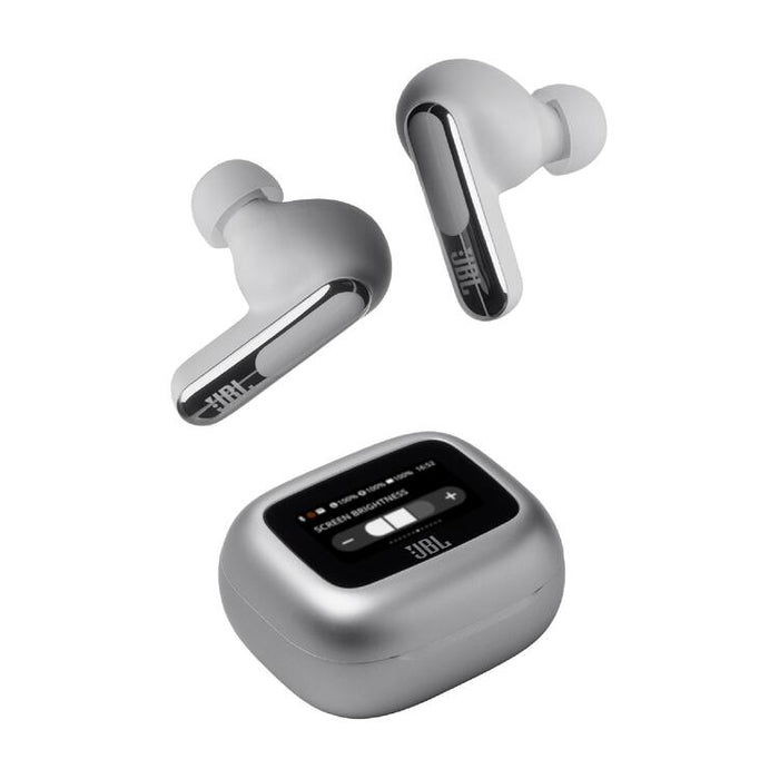 JBL Live Beam 3 | In-ear headphones - 1.45" LED touch screen - Silver-SONXPLUS Rockland