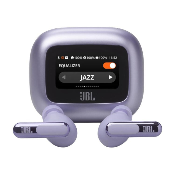 JBL Live Beam 3 | In-ear headphones - 1.45" LED touch screen - Purple-SONXPLUS Rockland