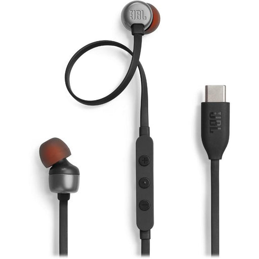 JBL Tune 310C | In-Ear Headphones - Wired - USB-C - 3 Button Remote - Black-SONXPLUS Rockland