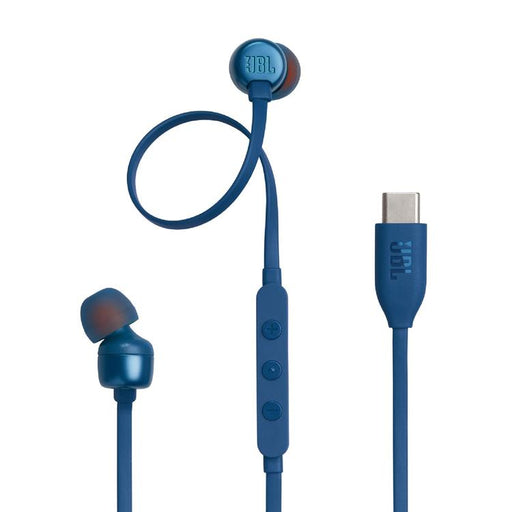 JBL Tune 310C | In-Ear Headphones - Wired - USB-C - 3 Button Remote - Blue-SONXPLUS Rockland