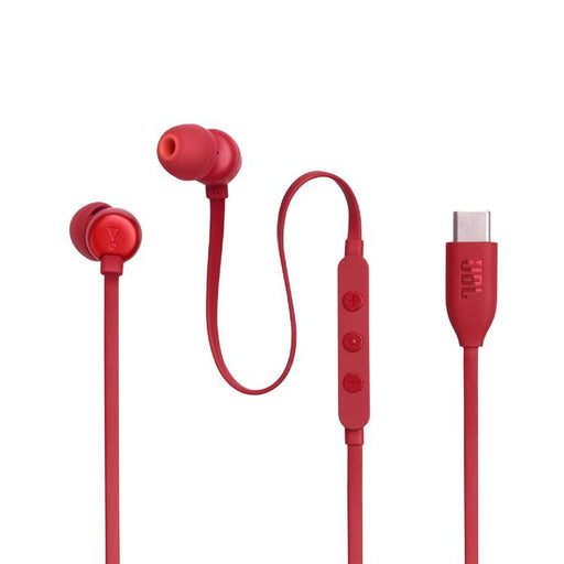 JBL Tune 310C | In-Ear Headphones - Wired - USB-C - 3 Button Remote - Red-SONXPLUS Rockland