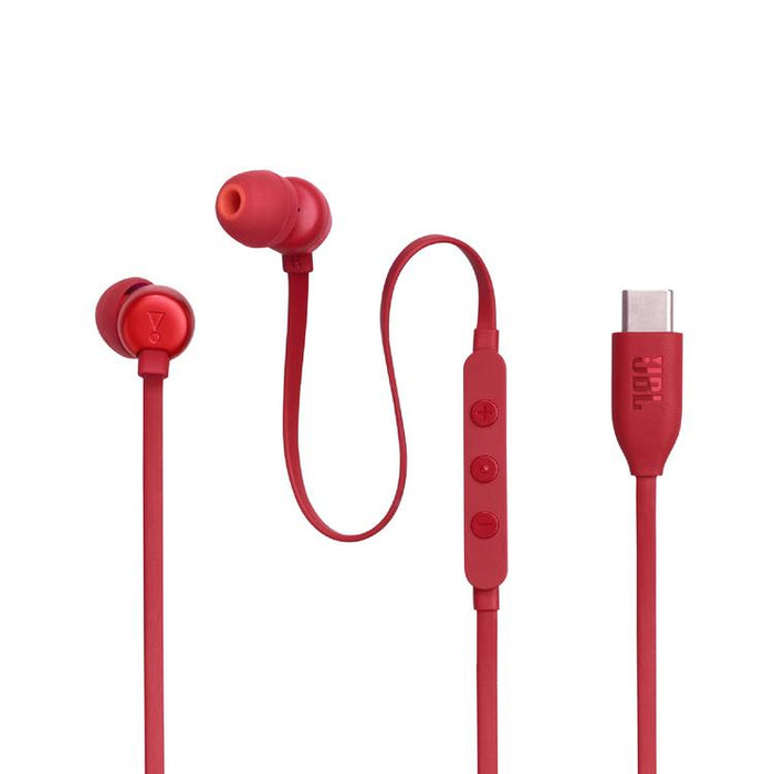 JBL Tune 310C | Casque intra-auriculaire - filaire - USB-C - télécommande 3 boutons - Rouge-SONXPLUS Rockland