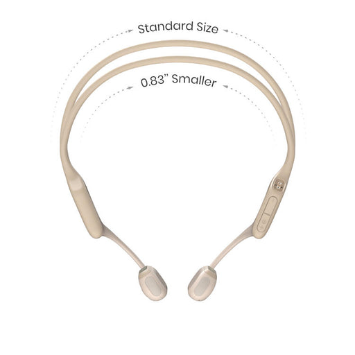 SHOKZ OpenRun Pro Mini - Écouteurs à conduction osseuse - Sport - Bluetooth - 10 heures d'autonomie - Beige-SONXPLUS Rockland