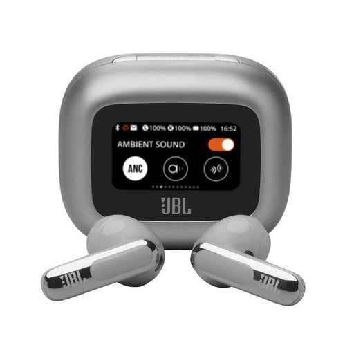 JBL Live Flex 3 | In-ear headphones - Wireless - Noise reduction - 1.45” touch screen - Silver-SONXPLUS Rockland