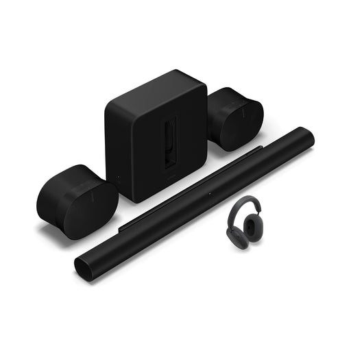 Sonos | Système de divertissement personnel haut de gamme avec Arc Ultra+2, Era 300, Sub 4 et Ace Ultra - Noir | 01 | Sonxplus Rockland