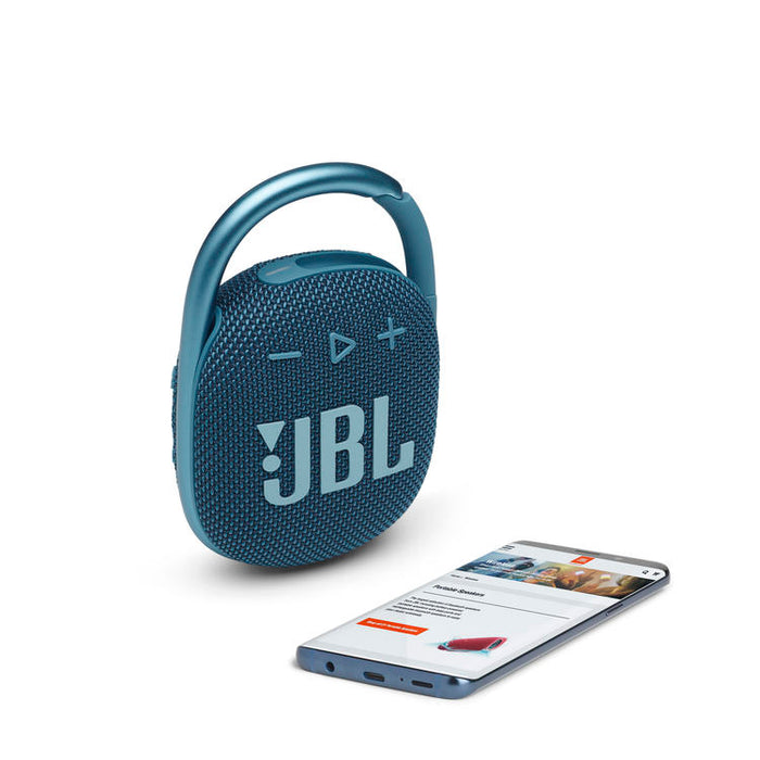 JBL Clip 4 | Haut-parleur Ultra-portable - Bluetooth - Imperméable - Autonomie 10 Heures - Bleu-SONXPLUS Rockland