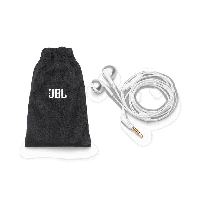 JBL Tune 205 | Casque intra-auriculaire filaire - JBL Pure Bass - Microphone - Chrome-SONXPLUS Rockland