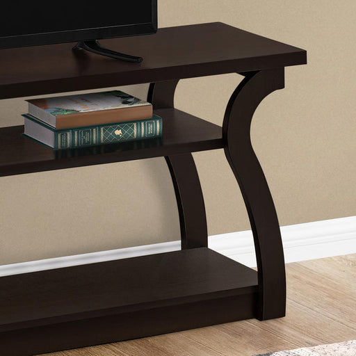 Monarch Specialties I 2667 | TV stand - 60" - Open concept with 3 levels - Espresso-SONXPLUS Rockland