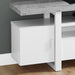 Monarch Specialties I 2725 | TV Stand - 60" - Imitation Cement Top - White-SONXPLUS Rockland
