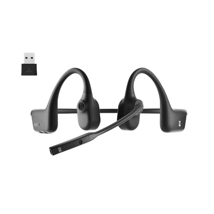 SHOKZ OpenComm UC | Écouteurs à conduction osseuse - Avec clé USB - Bluetooth - Microphone perche - Noir Cosmique main image 0