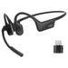 SHOKZ OpenComm2 USB-C | Bone Conduction Earphones - Bluetooth - USB-C Adapter - Microphone - Black-SONXPLUS Rockland