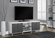 Monarch Specialties I 2591 | TV Stand - 60"- 1 Drawer - White/Gray-SONXPLUS Rockland