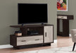 Monarch Specialties I2805 | TV Stand - 48" - 1 Drawer - 1 Cabinet - Espresso / Taupe-SONXPLUS Rockland