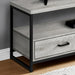 Monarch Specialties I 2871 | Meuble TV - 48" - 2 Tiroirs de rangement - Métal noir - Imitation bois gris-SONXPLUS Rockland